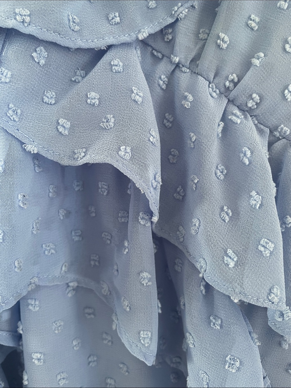 NBD Powder Blue Ruffle Mini Dress - Picture 4 of 5